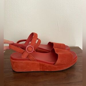 Camper Misia Sandal Suede Medium Red 40 9